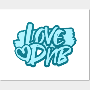 DNB  - Love Heart (Blue) Posters and Art